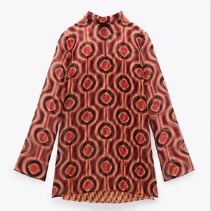 NWT: Zara Organza Retro Dress